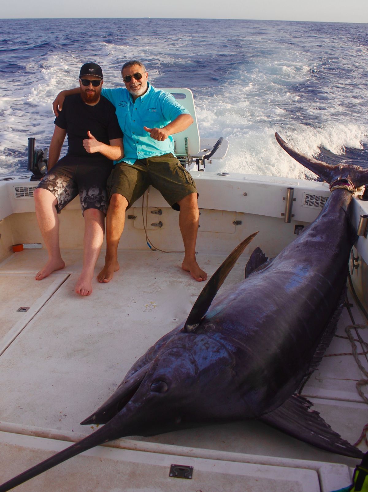 Marlin bleu de  800 lbs 360 kg pêché avec le guide David modri 29/09/17 pour Chakib