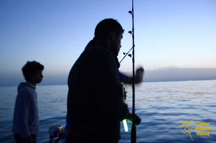 Pêche à l'espadon de nuit