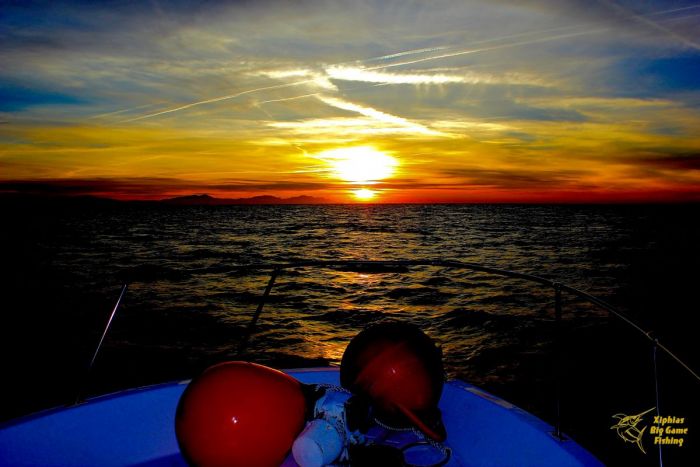 Pêche à l'espadon de nuit