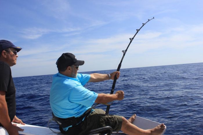 peche au gros  marlin bleu de 360 kg en algarve 