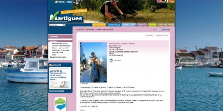 Office de tourisme de Martigues partenaire de la pêche au thon